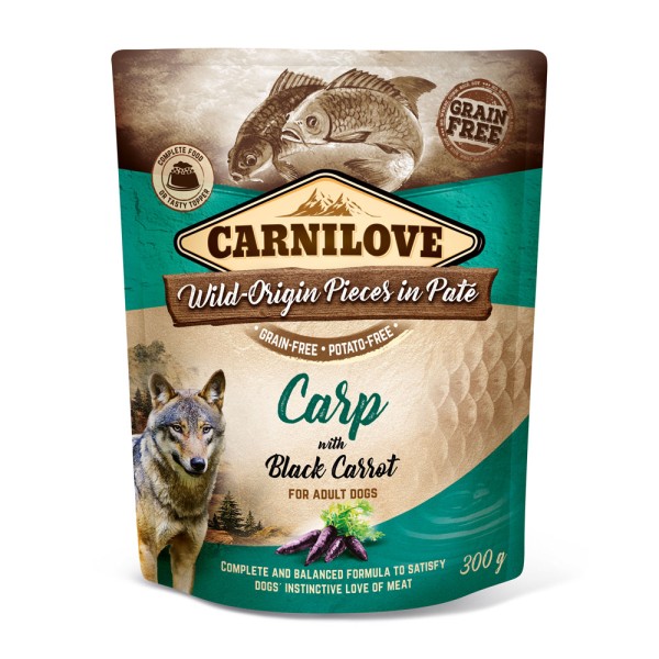 Carnilove Adult Pouch Carp with black Carrot (Hund)