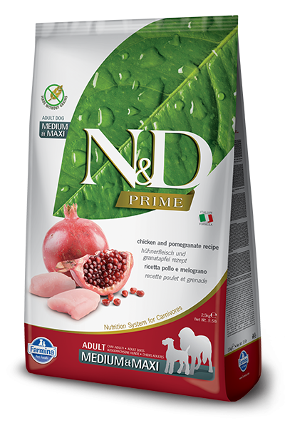 N&D Grain Free Adult Medium & Maxi Chicken & Pomegranate (Hund) | MDPETFOOD
