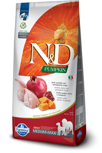 N&D Pumpkin Quail & Pomegranate Adult Medium & Maxi (Hund)
