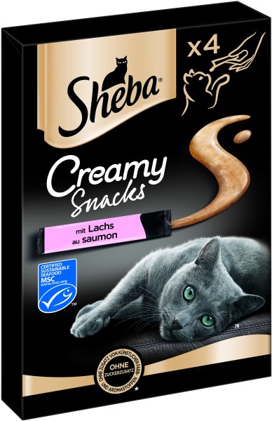 Sheba Creamy Snacks mit Lachs 4x12g günstig kaufen