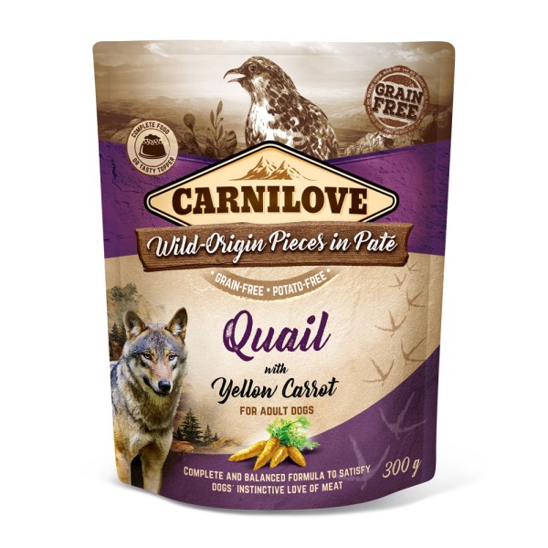Carnilove Adult Pouch Quail with yellow Carrot (Hund)