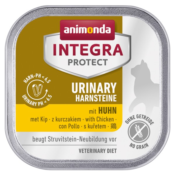 Animonda Integra Protect Adult Urinary Struvitstein mit Huhn Schälchen 100g für Katzen